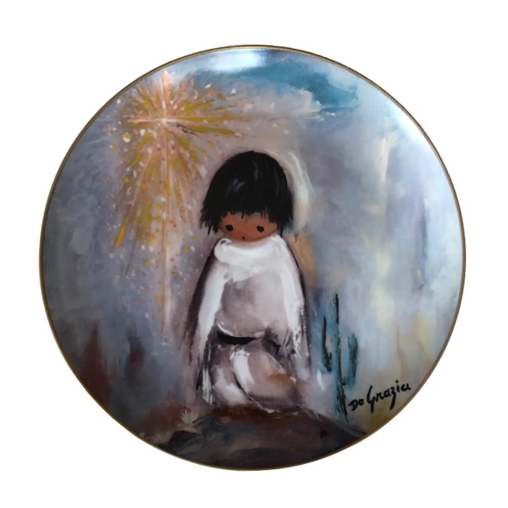 Ted DeGrazia "BLUE BOY" DEcorative/Art Plate from Original Painting 1982 Limited